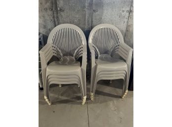 8 Plastic Chairs