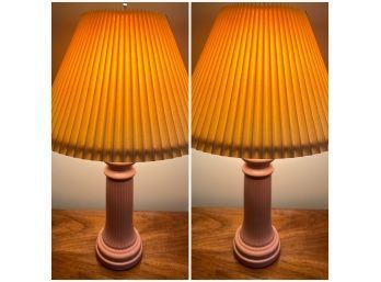 Pair Of Pink 80s Lamps
