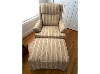 Textured Vintage Orange & Tan Rocking Lounging Chair, Very Clean