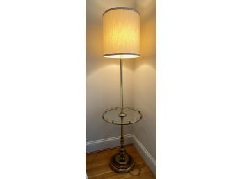 Vintage Brass Table Ring Floor Lamp