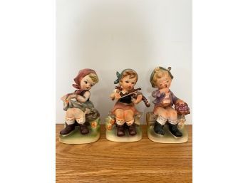 Three Vintage Ceramic Figurines, Signed