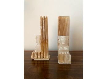 Soapstone Carved Book Ends