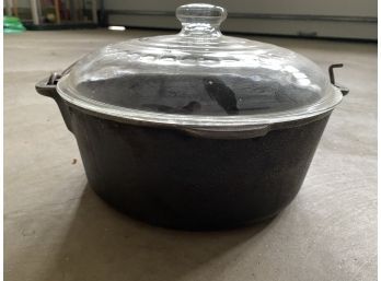 Wagner Ware Cast Iron Dutch Oven With Glass Top
