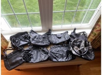 Black Leather Purse And Bag Lot