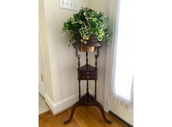 Corner Designed Plant Stand Holds Two Plants