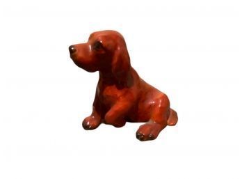 Red Hound Dog Figurine