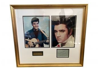 Elvis Presley Autograph & Photographs, Framed, Certificate Of Authenticity