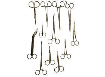 Vintage Medical Lot Various Surgical Scissors