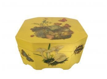 Yellow Mushroom & Bug Trinket Box