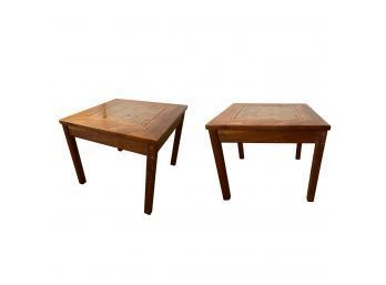 Pair Of Signed End Tables