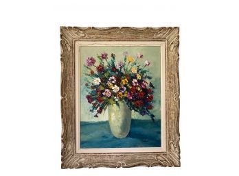 Floral Still Life Signed By Roberts