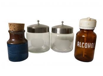 Vintage Medical Lot, 4 Piece Sterile Containers