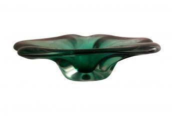 Green & Purple Ombr Glass Bowl