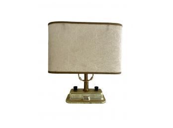 50s Portable Battery Operated Lamp With Rectangular Shade
