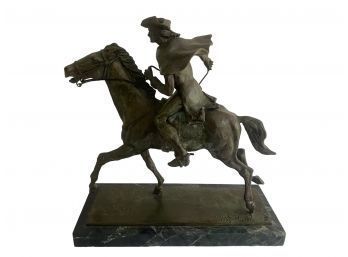 Paul Revere 1735-1818 Statue, Signed Rich Myen, 1973, 40/500