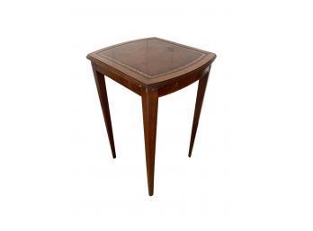Leather Top Mahogany End Table