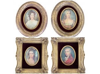 Lot Of 4 Victorian Style Framed Portraits