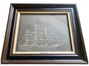 A Sterling Silver Silhouette Of The Clipper Ship Cutty Sark