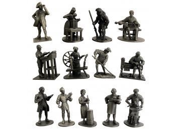 The People Of Colonial America Pewter Figures Collectors Chest