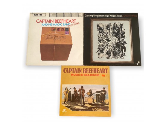 Captain Beefheart: 3 Vinyl Record Album Lot: Strictly Personal, Music In Sea Minor, Mirror Man