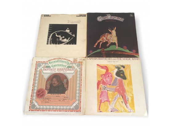 Captain Beefheart And The Magic Band: 4 Vinyl Record Album Lot: Clearspot, Blue Jeans & Moonbeams, Shiny Beast