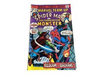 Marvel Comic Book: Marvel Team Up, Spiderman And The Frankenstein Monster, 1975, #36