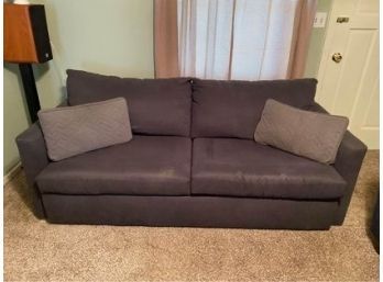 Navy Pull Out Sleeper Sofa. Clean. With Pillows