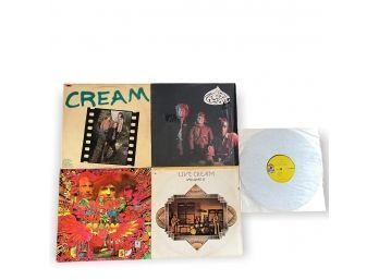 Cream: 5 Vinyl Record Album Lot: Wheels Of Fire, Fresh Cream, Live Cream Vol II, Cream, Disraeli Gears