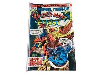 Marvel Comic Book: Marvel Team Up, Spiderman And The Beast, 1975, #38