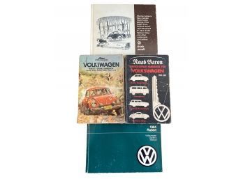 VW Book Lot: VW Think Small Comic Book, VW Service Repair Hand Book, 1984 Rabbit Manual, Road Baron For VW