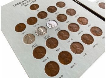 Lincoln Wheat-ear Cent Collection 1941-1958