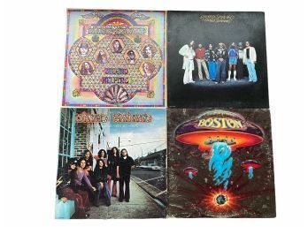 Lynyrd Skynyrd & Boston: 8 Vinyl Record Album Lot: Listed In Description Box.