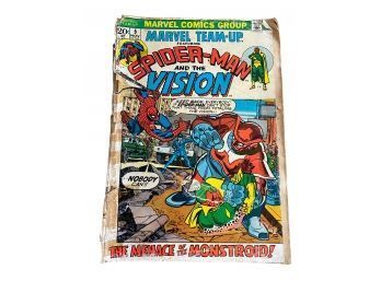 Marvel Comic Book: Marvel Team Up, Spider Man And The Vision, 1972, #5
