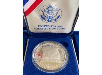1987 San Francisco Mint Silver Dollar Proof, .76 Troy Ounces Of Pure Silver