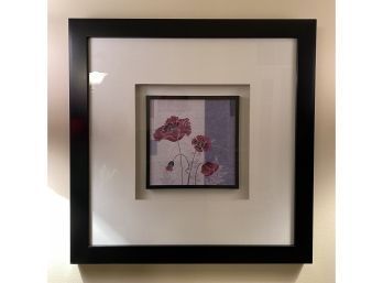 Poppies In A 3D Mat In Shadow Style Frame