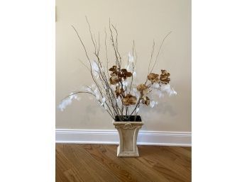 Neutral Tone Vase & Dry Floral Floor Piece