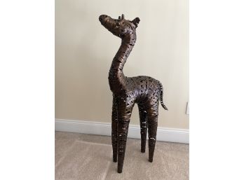 Giraffe Woven Of Metal