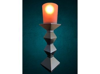 Brushed Metal Candle Style Lamp