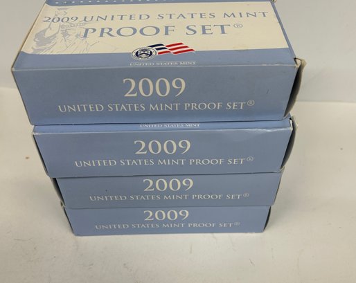 Four (4) 2009 U.S. Mint Proof Sets
