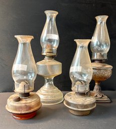 Lot Of Four Oil Lamps