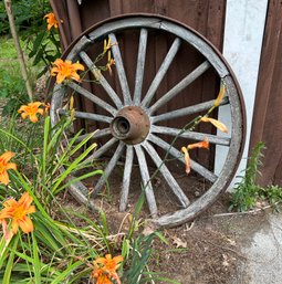 Wooden Wheel With Iron Band - 44 Inch Diameter - 1.5 Inch Wide