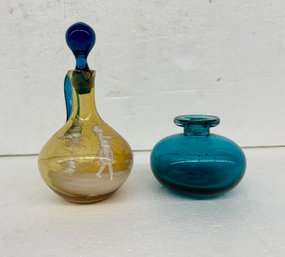 Mary Gregory Syrup With Small Hand Blown Vase