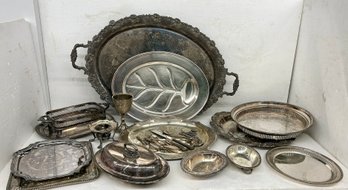 Large Lot Of Silver Plate