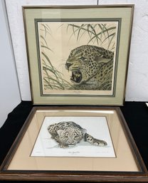 Two Signed Leopard Prints
