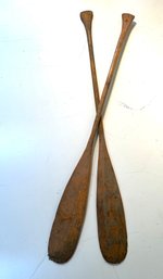 Pair Of Early Canoe Paddles - 60 Inches