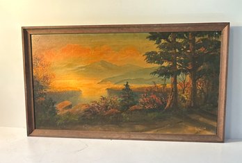 Oil Painting Signed Ragan - 27x48 - Artist Is From East Durham NC