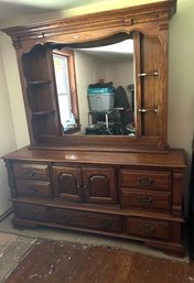 Large Dresser 69x18x32 - With Mirrored Hutch