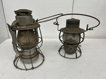 Two Railroad Lanterns - One Marked Dressel Arlington N. J.