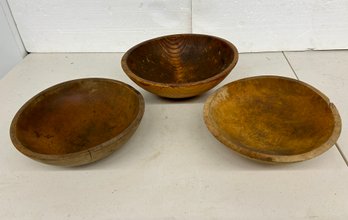 Three Treenware Bowls