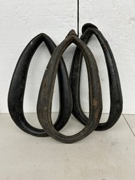 Three Vintage Leather Horse Collars